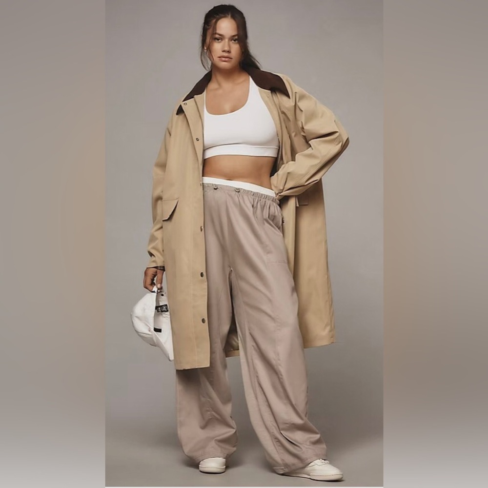 NWT Anthropologie Daily Practice Ankle Relaxed Fit Slouchy Dual Fabric Joggers
